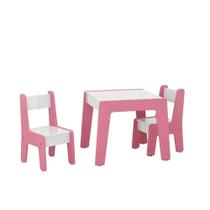 Conjunto de Mesa Infantil Com 2 Cadeiras em MDF Diana - Ofertamo