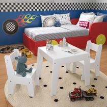 Conjunto de Mesa Infantil Diana com 2 cadeiras - Para crianças - Biblioteca infantil - Branco