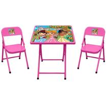 Conjunto de Mesa Infantil Princesas com 2 Cadeiras Açomix