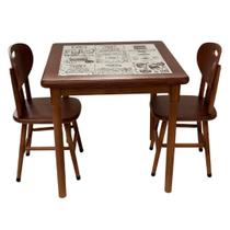 Conjunto de Mesa Jantar Fast food Branco com 2 cadeiras - DG Móveis Conjunto de Mesa Jantar Fast food Branco com 2 cadeiras - DG Móveis