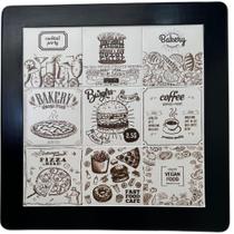 Conjunto de Mesa Jantar Fast food Branco com 2 cadeiras - DG Móveis Conjunto de Mesa Jantar Fast food Branco com 2 cadeiras - DG Móveis