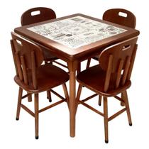 Conjunto de Mesa Jantar Fast food Branco com 4 cadeiras - DG Móveis Conjunto de Mesa Jantar Fast food Branco com 4 cadeiras - DG Móveis