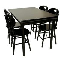 Conjunto de Mesa Jantar laminado 120x80 com 4 cadeiras - DG Móveis Conjunto de Mesa Jantar laminado 120x80 com 4 cadeiras - DG Móveis