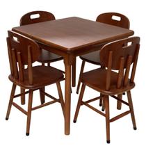 Conjunto de Mesa Jantar Laminado com 4 cadeiras - DG Móveis