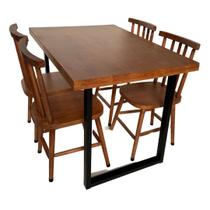 Conjunto de Mesa Jantar Melissa 120X80 com 4 cadeiras - DG Móveis
