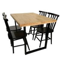 Conjunto de Mesa Jantar Melissa 120X80 com 4 cadeiras - DG Móveis