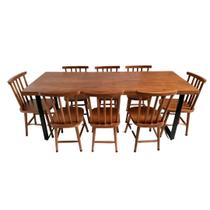 Conjunto de Mesa Jantar Melissa 200X80 com 8 cadeiras - DG Móveis Conjunto de Mesa Jantar Melissa 200X80 com 8 cadeiras - DG Móveis