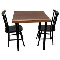 Conjunto de Mesa Jantar Melissa com 2 cadeiras - DG Móveis