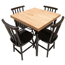 Conjunto de Mesa Jantar Melissa com 4 cadeiras - DG Móveis