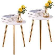 Conjunto de mesa lateral Apicizon White Wood Legs 42cm 52cm