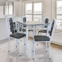 Conjunto de Mesa Mearim com 4 Cadeiras 75x75cm Tuboflex