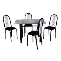 Conjunto de Mesa Michelly com 04 Cadeiras 110X75cm Moura