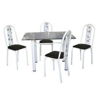 Conjunto de Mesa Michelly com 04 Cadeiras 110X75cm Moura