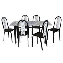 Conjunto de Mesa Michelly com 06 Cadeiras 150X75cm Moura