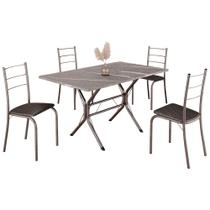 Conjunto de Mesa Móveis Teixeira Maricá com 4 Cadeiras 120cmx75cm