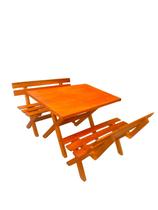 Conjunto de Mesa Para area de festa 1,20x80 com dois bancos MEl Conjunto de Mesa Para area de festa 1,20x80 com dois bancos MEl