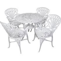 Conjunto de Mesa para Jardim e 4 Cadeiras Modelo Primavera