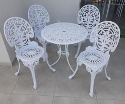 Conjunto de Mesa Para Jardim Espanhol em Alumínio Fundido Unifer Móveis Conjunto de Mesa Para Jardim Espanhol em Alumínio Fundido Unifer Móveis