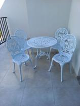 Conjunto de Mesa Para Jardim Itália Alumínio Fundido Unifer Móveis