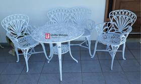 Conjunto de Mesa Para Jardim Primavera com Namoradeira e Mesa Alta em Alumínio Fundido Unifer Móveis Conjunto de Mesa Para Jardim Primavera com Namoradeira e Mesa Alta em Alumínio Fundido Unifer Móveis