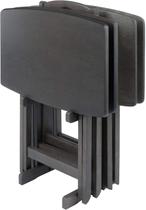 Conjunto de mesa para lanches Ergode Wood Dylan de 5 peças Oyster Grey