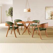 Conjunto de Mesa Redonda 100cm com 4 Cadeiras Gaia Yescasa Verde/Freijó Conjunto de Mesa Redonda 100cm com 4 Cadeiras Gaia Yescasa Verde/Freijó