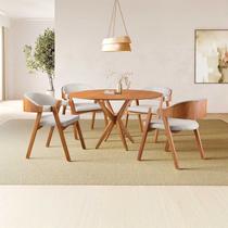 Conjunto de Mesa Redonda 120 Cm com 4 Cadeiras Gaia
