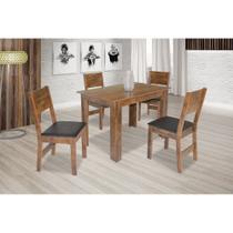 Conjunto De Mesa Retangular Nova Milena Fosca Com 04 Cadeiras