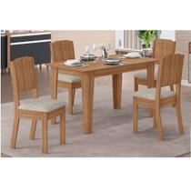 Conjunto de Mesa Tais com 4 Cadeiras Star em MDF Tuboarte Conjunto de Mesa Tais com 4 Cadeiras Star em MDF Tuboarte