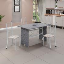 Conjunto de Mesa Tampo de Granito Ocre com 4 Cadeiras Lorena Yescasa Conjunto de Mesa Tampo de Granito Ocre com 4 Cadeiras Lorena Yescasa