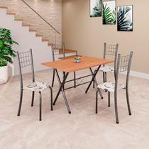Conjunto de Mesa Tampo em Mdf com 4 Cadeiras Dany Conjunto de Mesa Tampo em Mdf com 4 Cadeiras Dany