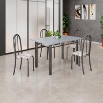 Conjunto de Mesa Tubular 120cm X 75cm Tampo com 4 Cadeiras Conjunto de Mesa Tubular 120cm X 75cm Tampo com 4 Cadeiras