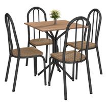 Conjunto De Mesa Tubular Com 4 Cadeiras 050 Cromo Preto Tampo BP Demolição Artefamol Conjunto De Mesa Tubular Com 4 Cadeiras 050 Cromo Preto Tampo BP Demolição Artefamol