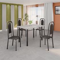 Conjunto de Mesa Tubular com 4 Cadeiras Lara Conjunto de Mesa Tubular com 4 Cadeiras Lara