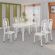 Conjunto de Mesa Tubular com 6 Cadeiras Lara