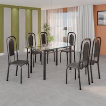 Conjunto de Mesa Tubular com 6 Cadeiras Lara Conjunto de Mesa Tubular com 6 Cadeiras Lara