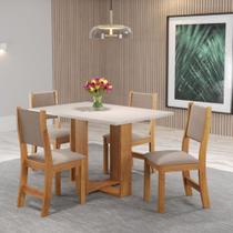 Conjunto De Mesa Viero Milani Com 4 Cadeiras