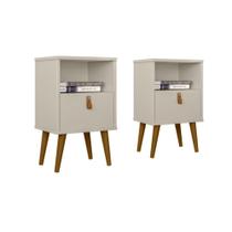 Conjunto de Mesas de Cabeceira Berlin Off White