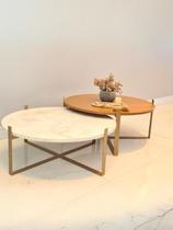 Conjunto de Mesas de Centro Bali 80 Dourada