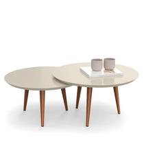 Conjunto de Mesas de Centro Luna Patrimar Off White Conjunto de Mesas de Centro Luna Patrimar Off White