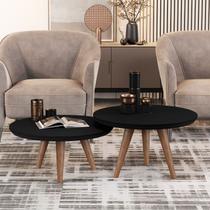 Conjunto De Mesas De Centro Para Sala Decorativas Com Pés Palito Luma - JM3 MÓVEIS