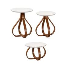 Conjunto de Mesas Decorativas Bella para Canto e Centro Sala Conjunto de Mesas Decorativas Bella para Canto e Centro Sala