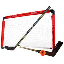 Conjunto de metas de hóquei Franklin Sports 36 NHL com 2 bastões para crianças Conjunto de metas de hóquei Franklin Sports 36 NHL com 2 bastões para crianças