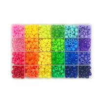 Conjunto De Miçangas De 24 Cores 720pcs Miçangas Arco-Íris E 980pcs Miçangas De Letras Para Kit De