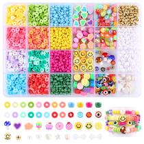 Conjunto de miçangas de argila Miss Rabbit para fabricação de pulseiras com 20 cores