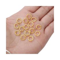 Conjunto De Miçangas De Liga Coloridas Com 50 Peças, Anéis De Duplo Furo Para DIY, Acessórios Para