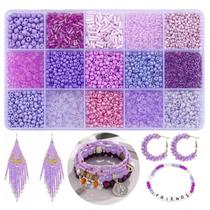 Conjunto de miçangas GorgGorho 15 cores, 4 mm, pequenas sementes de vidro variadas Conjunto de miçangas GorgGorho 15 cores, 4 mm, pequenas sementes de vidro variadas