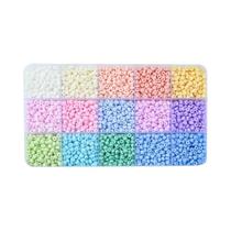 Conjunto De Miçangas Série Cor Macaron 4mm Com 15 Grades Para Joias, Pulseiras, Colares E Acessórios