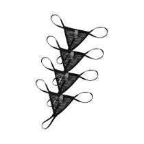 Conjunto De Micro Tangas Femininas 4 Peças, Calcinhas De Renda Com Baixa Cintura, String G-string Conjunto De Micro Tangas Femininas 4 Peças, Calcinhas De Renda Com Baixa Cintura, String G-string