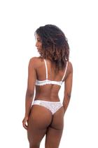 Conjunto de microfibra com aro inteiro e renda